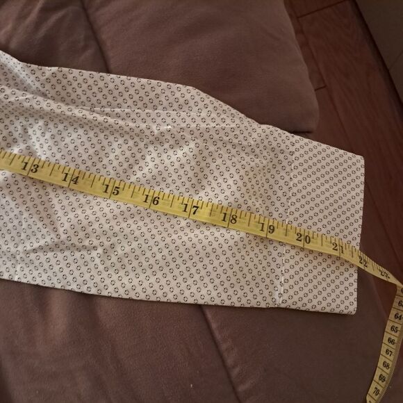 Michael Kors Shirt Men's Large 16 White Printed Slim Fit Office Career - Picture 9 of 10